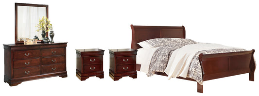 Alisdair Queen Sleigh Bed with Mirrored Dresser, Chest and 2 Nightstands Signature Design by Ashley®