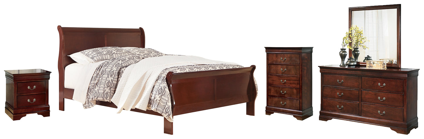 Alisdair Queen Sleigh Bed with Mirrored Dresser, Chest and Nightstand Signature Design by Ashley®