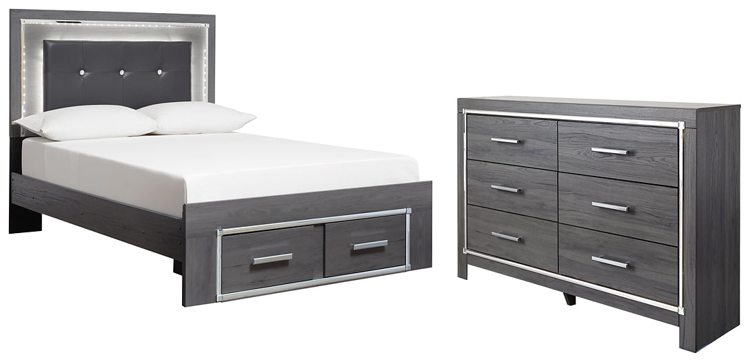 Lodanna Full Panel Bed with 2 Storage Drawers with Dresser Signature Design by Ashley®