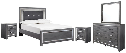 Lodanna Full Panel Bed with Mirrored Dresser and 2 Nightstands Signature Design by Ashley®