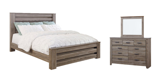 Zelen King Panel Bed with Mirrored Dresser Signature Design by Ashley®