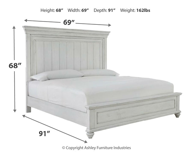 Kanwyn Queen Panel Bed with Mirrored Dresser, Chest and 2 Nightstands Benchcraft®