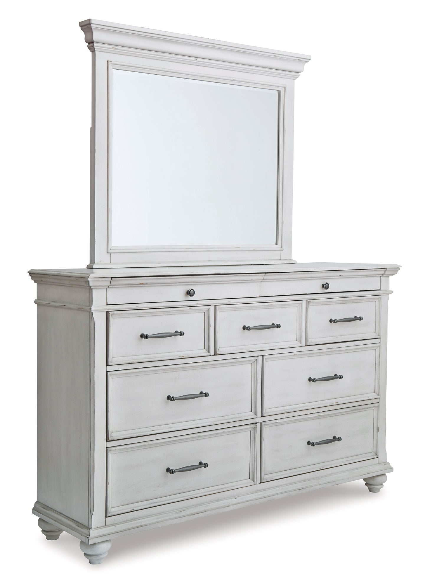 Kanwyn Queen Panel Bed with Mirrored Dresser, Chest and 2 Nightstands Benchcraft®