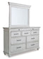 Kanwyn Queen Panel Bed with Mirrored Dresser, Chest and 2 Nightstands Benchcraft®