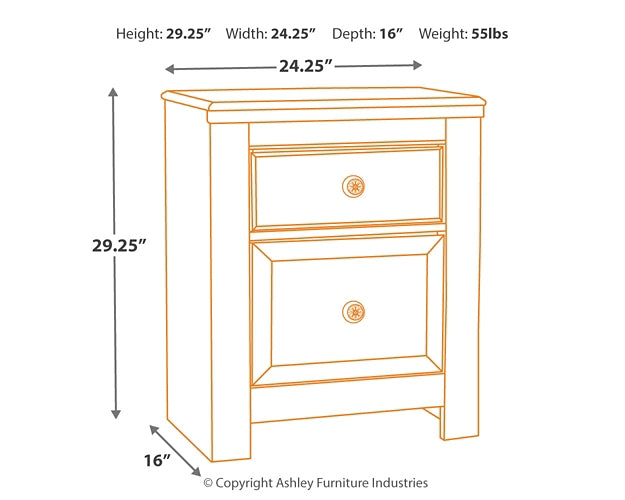 Paxberry Full Panel Bed with Nightstand Signature Design by Ashley®