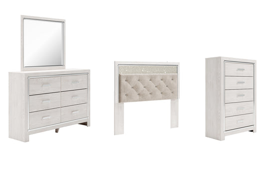 Altyra Queen Panel Headboard with Mirrored Dresser and Chest Signature Design by Ashley®