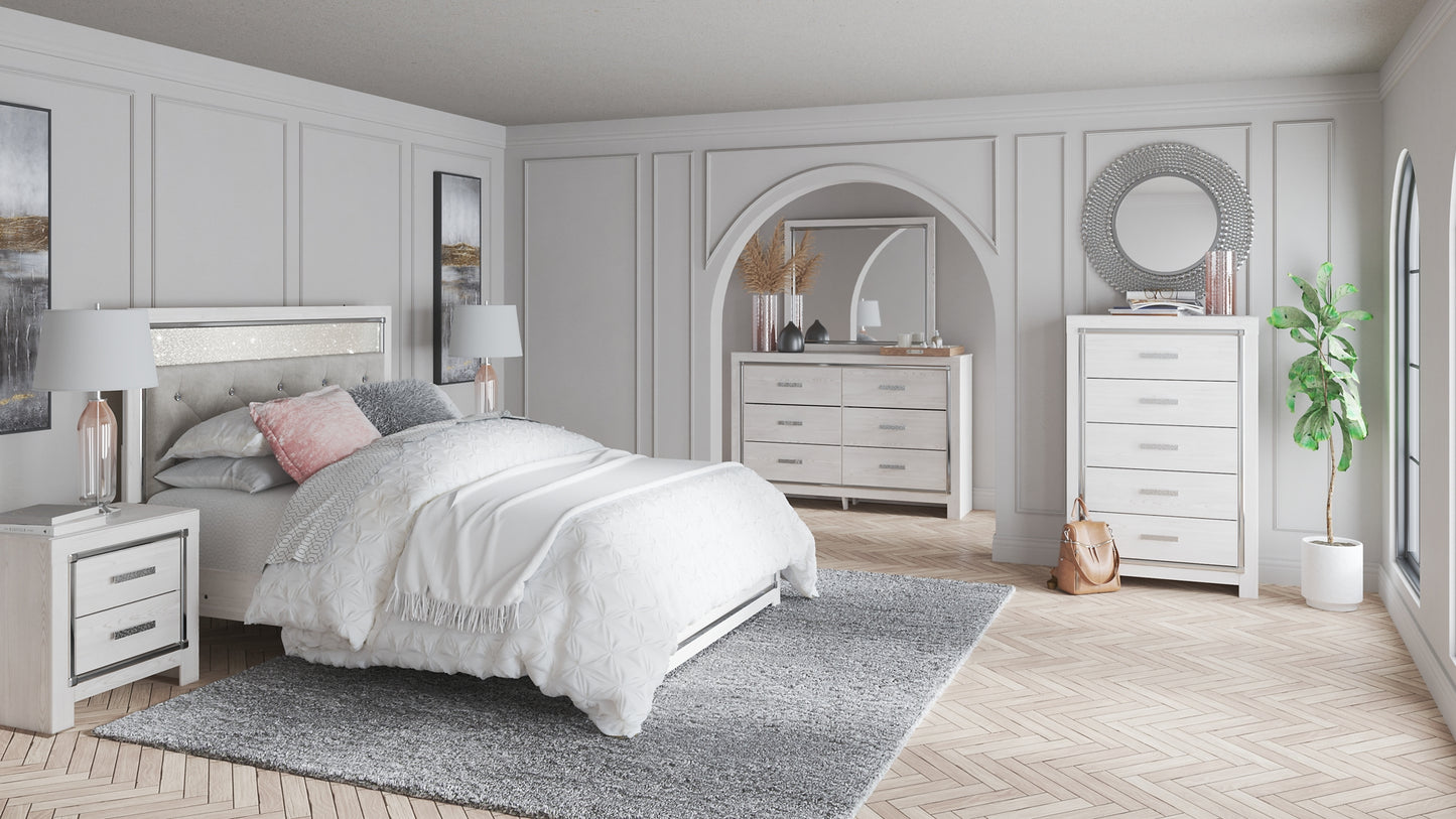 Altyra Queen Panel Headboard with Mirrored Dresser and Chest Signature Design by Ashley®