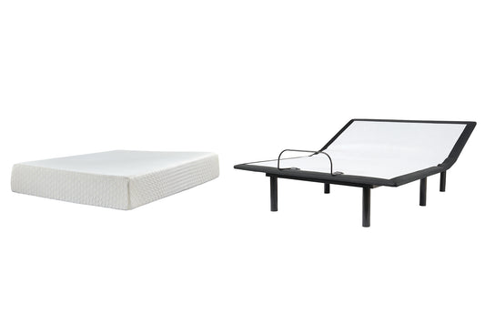 Chime 12 Inch Memory Foam Mattress with Adjustable Base Sierra Sleep® by Ashley