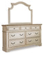 Realyn California King Upholstered Bed with Mirrored Dresser and Chest Signature Design by Ashley®