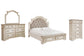 Realyn California King Upholstered Bed with Mirrored Dresser and Chest Signature Design by Ashley®