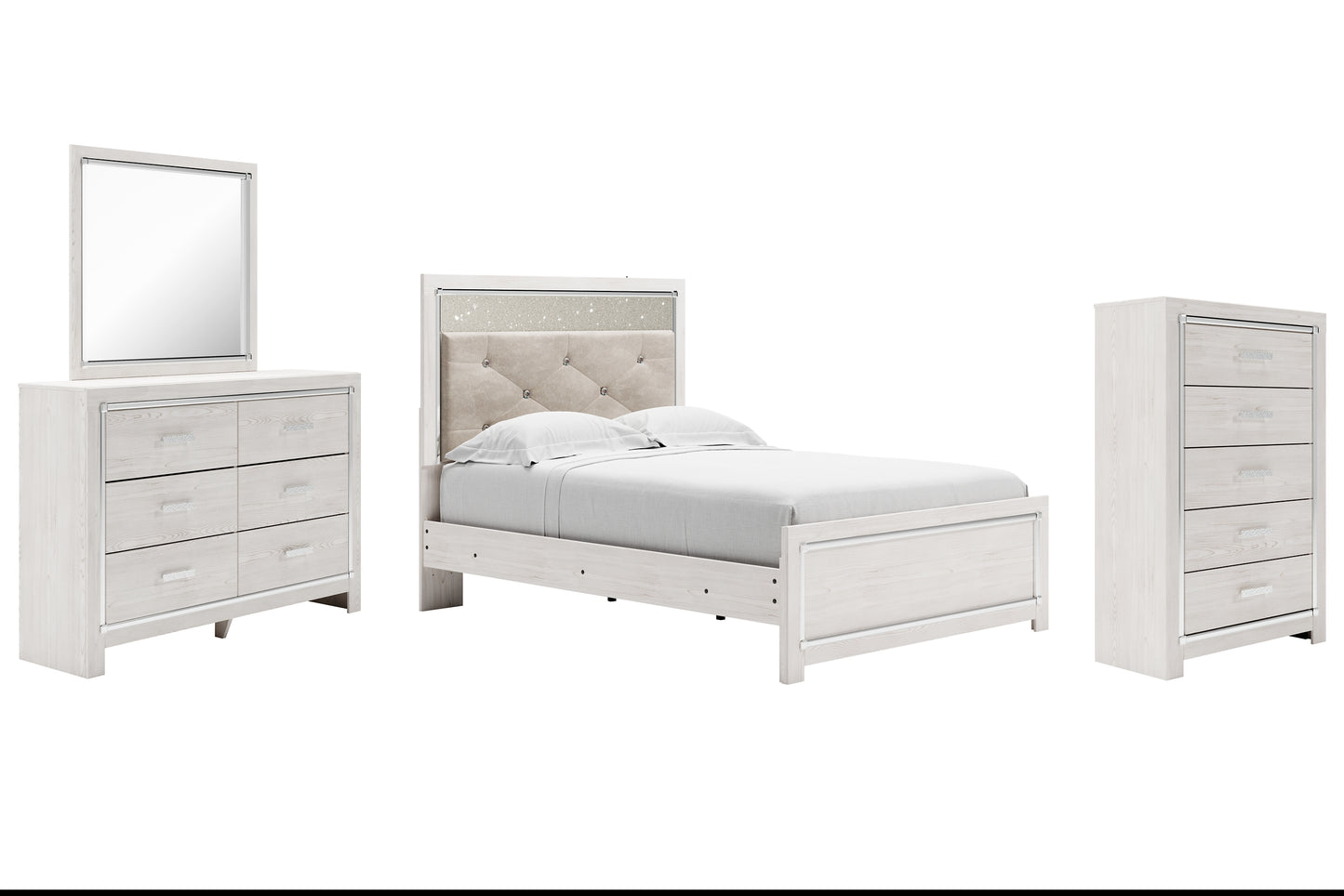 Altyra Full Panel Bed with Mirrored Dresser and Chest Signature Design by Ashley®