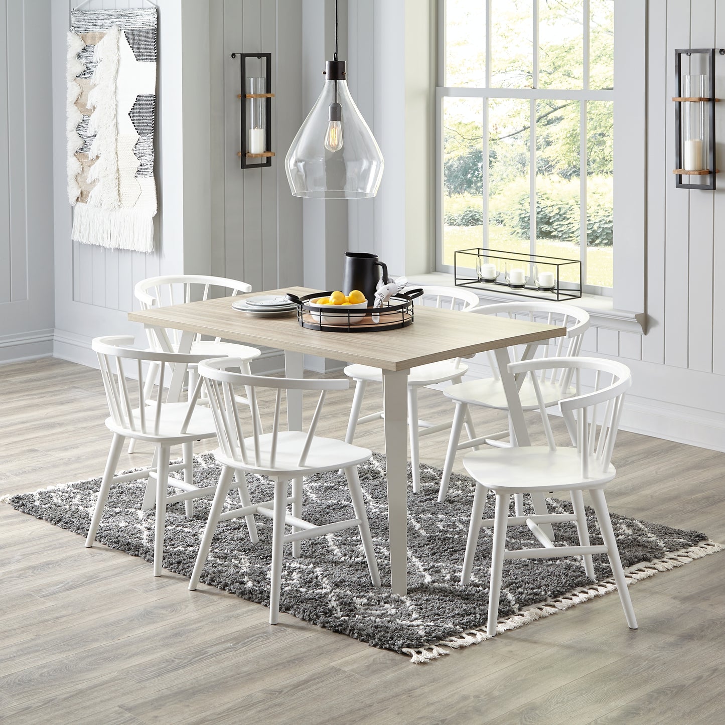 Grannen Dining Table and 6 Chairs Signature Design by Ashley®