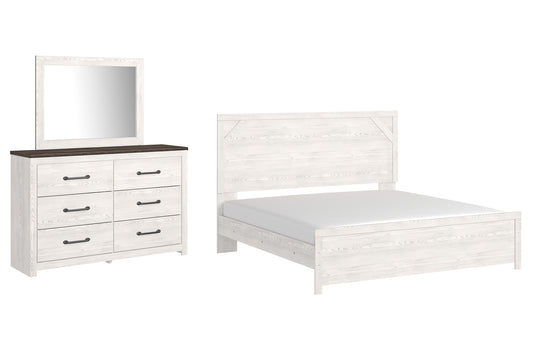 Gerridan King Panel Bed with Mirrored Dresser Signature Design by Ashley®