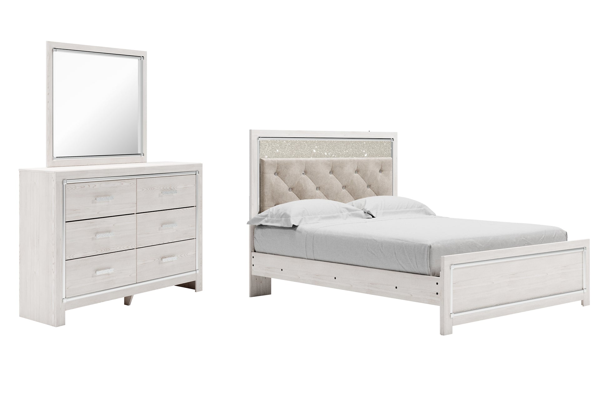 Altyra Queen Panel Bed with Mirrored Dresser Signature Design by Ashley®