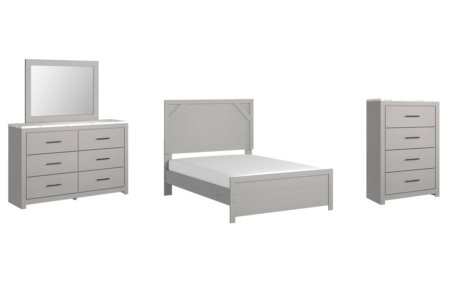 Cottonburg Full Panel Bed with Mirrored Dresser and Chest Signature Design by Ashley®