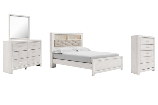 Altyra Queen Panel Bookcase Bed with Mirrored Dresser and Chest Signature Design by Ashley®