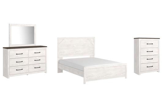 Gerridan Queen Panel Bed with Mirrored Dresser and Chest Signature Design by Ashley®