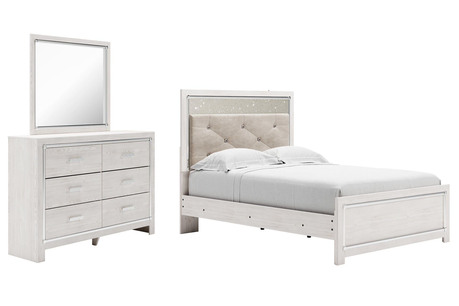 Altyra Full Panel Bed with Mirrored Dresser Signature Design by Ashley®