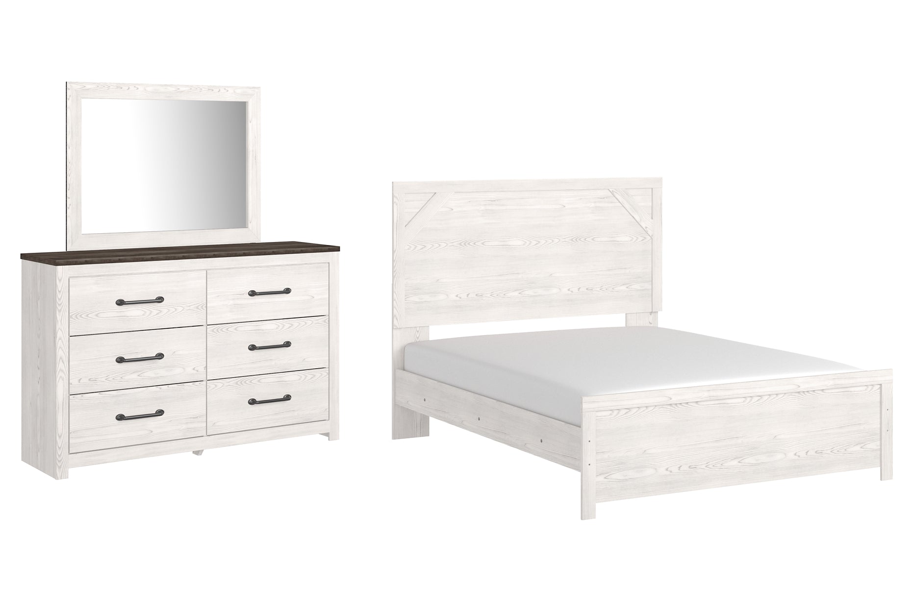 Gerridan Queen Panel Bed with Mirrored Dresser Signature Design by Ashley®