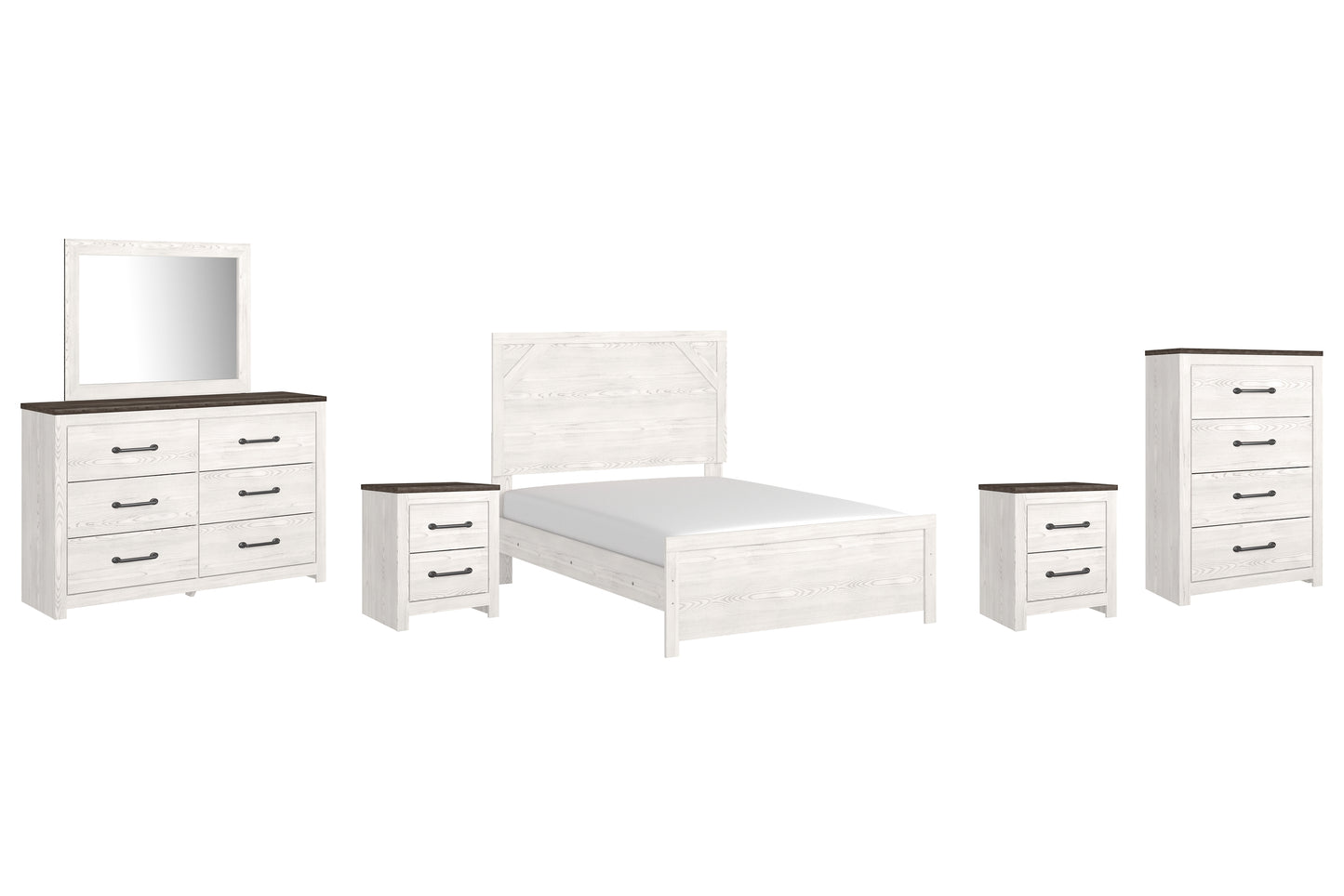 Gerridan Full Panel Bed with Mirrored Dresser, Chest and 2 Nightstands Signature Design by Ashley®