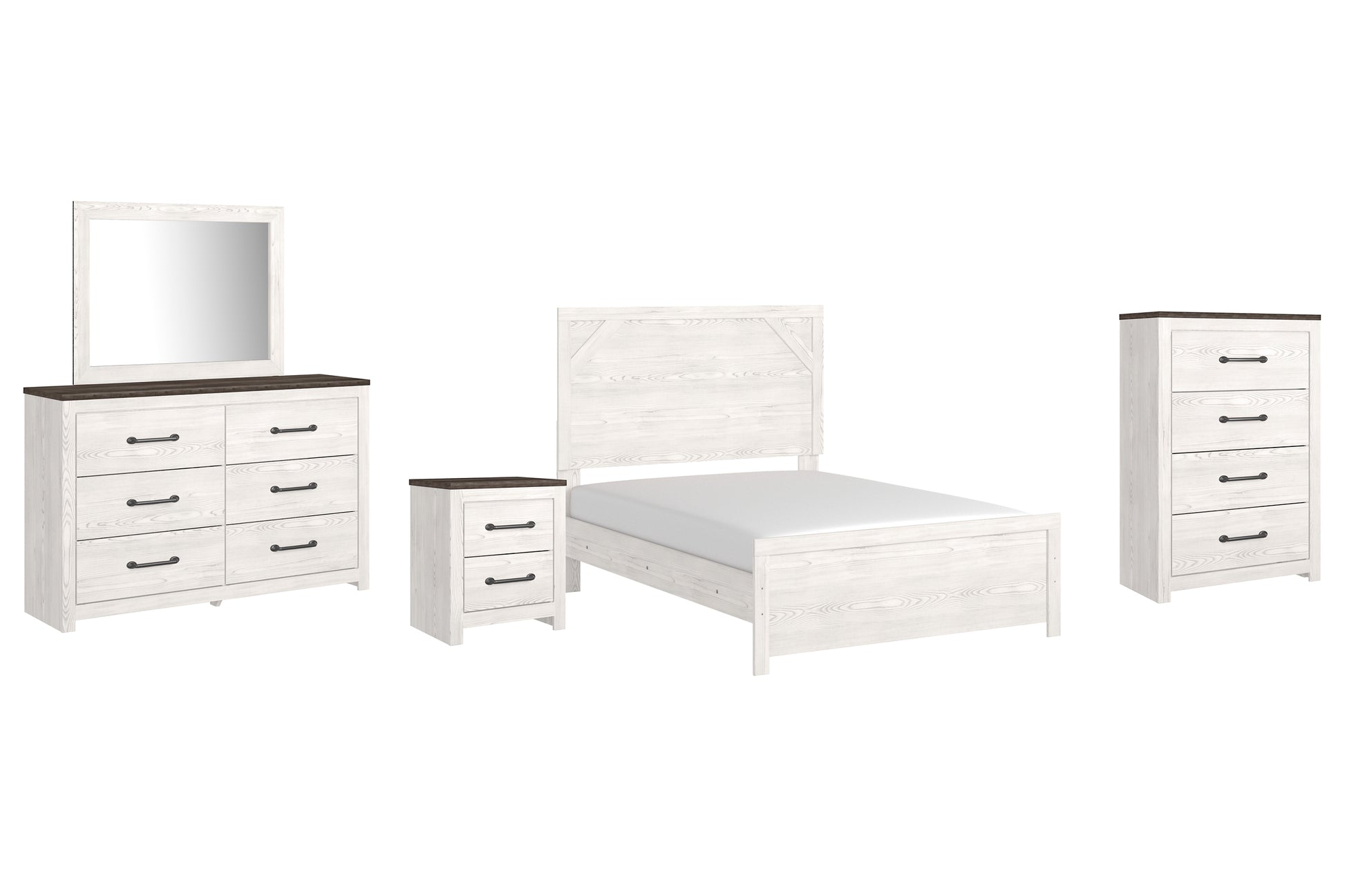 Gerridan Full Panel Bed with Mirrored Dresser, Chest and Nightstand Signature Design by Ashley®