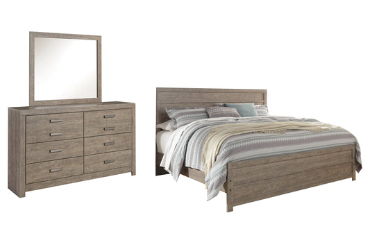 Culverbach King Panel Bed with Mirrored Dresser Signature Design by Ashley®