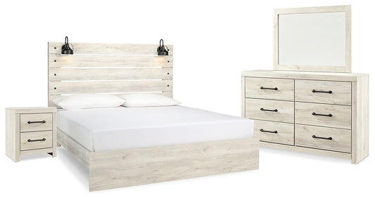 Cambeck King Panel Bed with Mirrored Dresser and Nightstand Signature Design by Ashley®