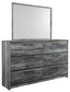 Baystorm Full Panel Bed with Mirrored Dresser and Nightstand Signature Design by Ashley®