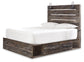 Drystan Queen Panel Bed with 2 Storage Drawers with Mirrored Dresser and Nightstand Signature Design by Ashley®
