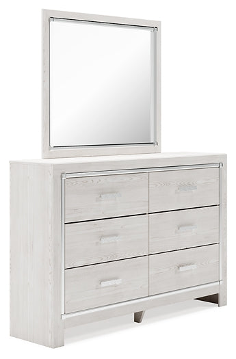 Altyra Queen Upholstered Storage Bed with Mirrored Dresser and Nightstand Signature Design by Ashley®