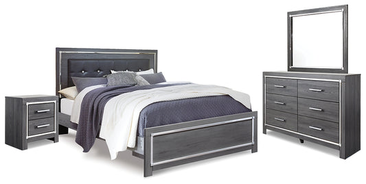 Lodanna King Panel Bed with Mirrored Dresser and Nightstand Signature Design by Ashley®