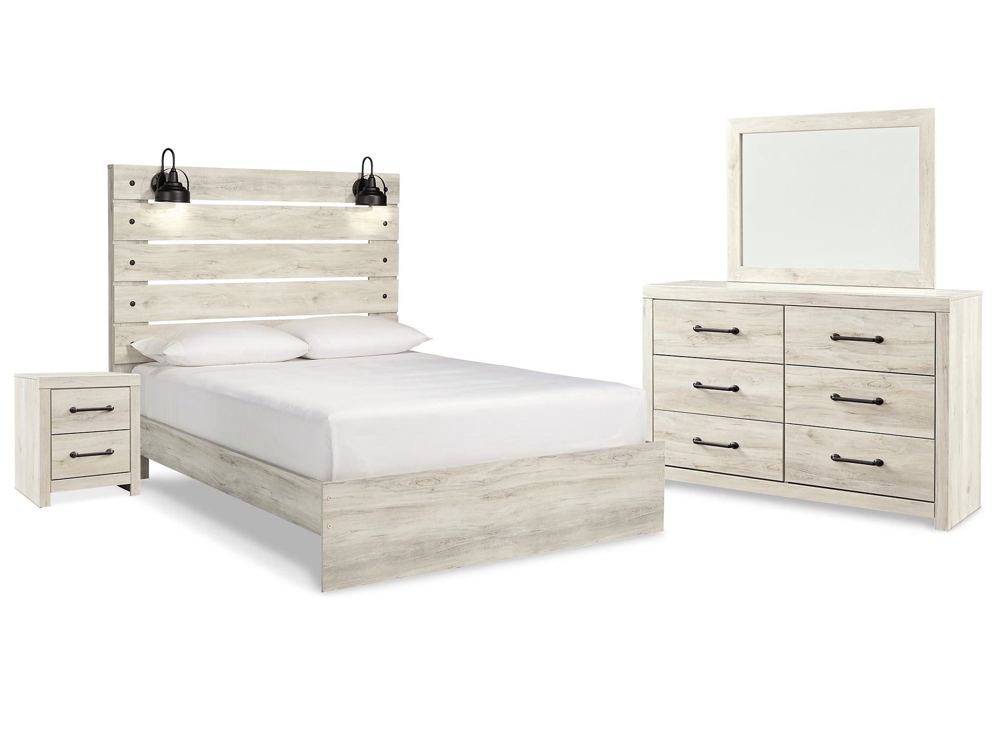 Cambeck Queen Panel Bed with Mirrored Dresser and Nightstand Signature Design by Ashley®