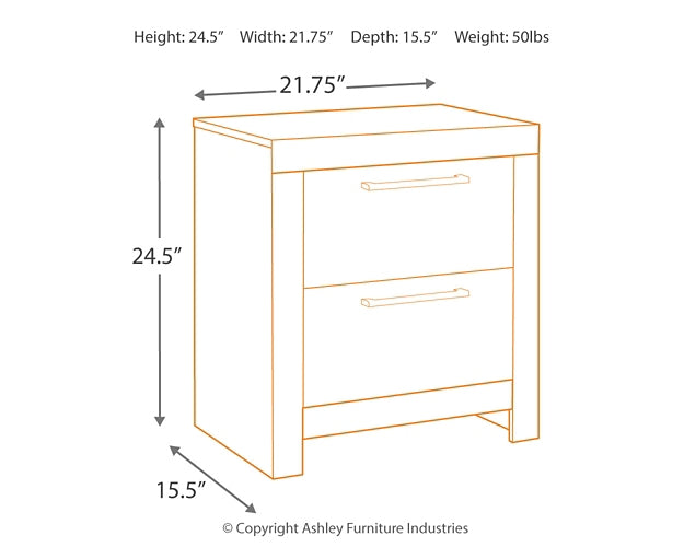 Derekson King Panel Bed with 2 Storage Drawers with Mirrored Dresser and Nightstand Benchcraft®