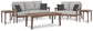 Emmeline Outdoor Sofa and Loveseat with Coffee Table and 2 End Tables Signature Design by Ashley®