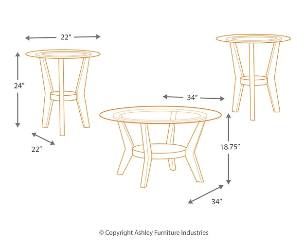 Fantell Occasional Table Set (3/CN) Signature Design by Ashley®