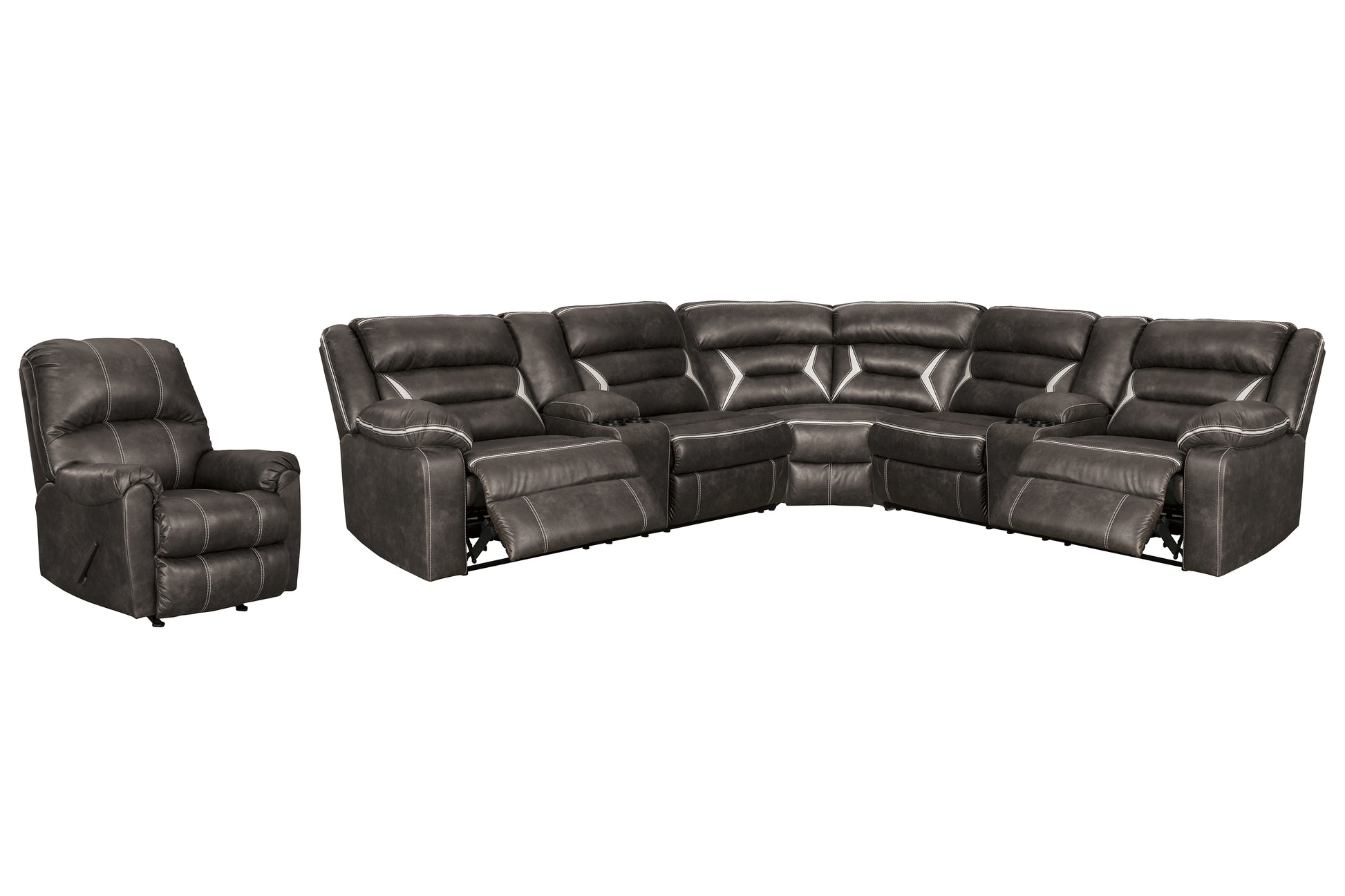 Kincord 3-Piece Sectional with Recliner Signature Design by Ashley®