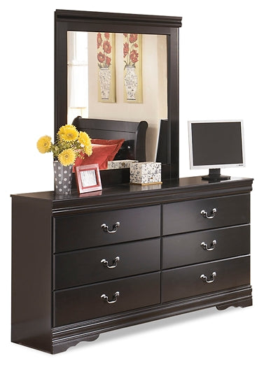 Huey Vineyard Full Sleigh Headboard with Mirrored Dresser, Chest and 2 Nightstands Signature Design by Ashley®