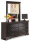 Huey Vineyard Queen Sleigh Headboard with Mirrored Dresser and 2 Nightstands Signature Design by Ashley®