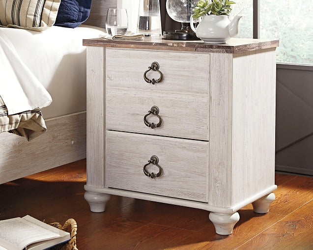 Willowton Twin Panel Bed with Nightstand Signature Design by Ashley®