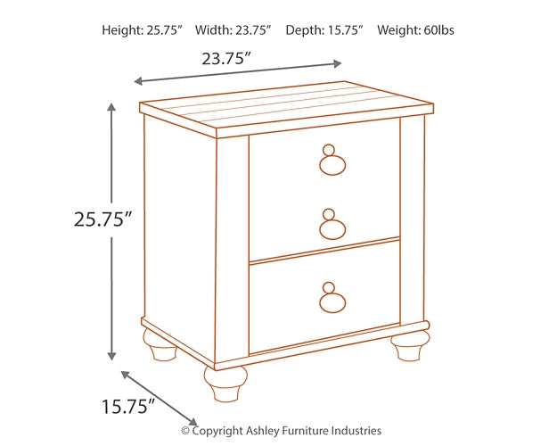 Willowton Twin Panel Bed with Nightstand Signature Design by Ashley®