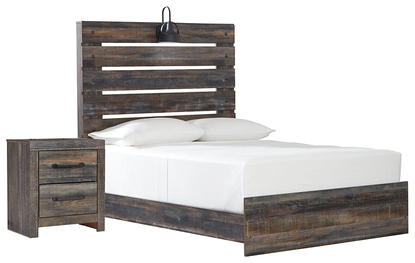 Drystan Twin Panel Bed with Nightstand Signature Design by Ashley®