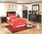 Huey Vineyard Twin Sleigh Headboard with Mirrored Dresser, Chest and Nightstand Signature Design by Ashley®