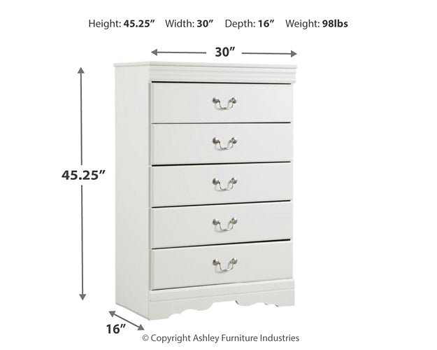 Anarasia Full Sleigh Bed with Mirrored Dresser and Chest Signature Design by Ashley®