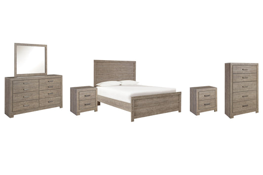 Culverbach Full Panel Bed with Mirrored Dresser, Chest and 2 Nightstands Signature Design by Ashley®