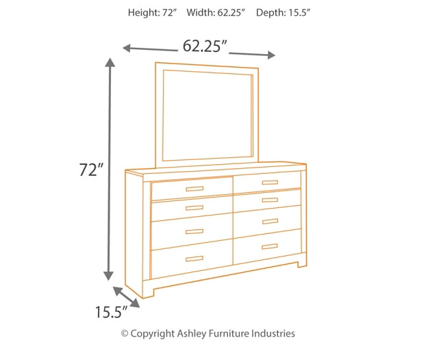 Culverbach Full Panel Bed with Mirrored Dresser Signature Design by Ashley®