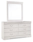 Anarasia Full Sleigh Headboard with Mirrored Dresser and Chest Signature Design by Ashley®