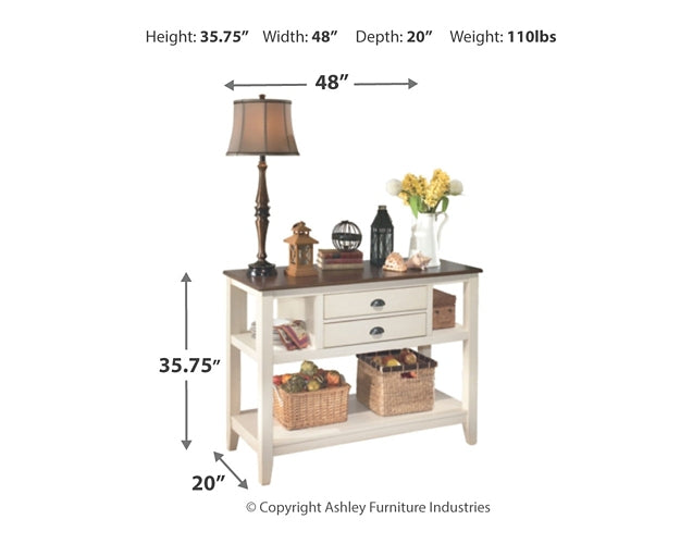 Whitesburg Dining Table and 4 Chairs with Storage Signature Design by Ashley®