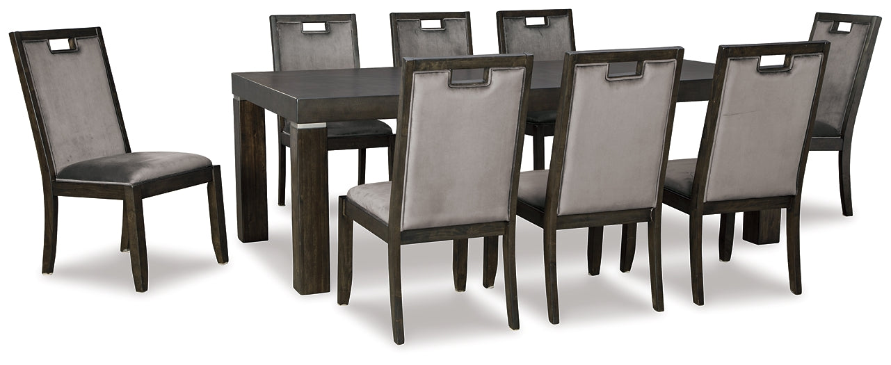 Hyndell Dining Table and 8 Chairs Signature Design by Ashley®