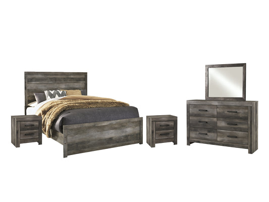 Wynnlow Queen Panel Bed with Mirrored Dresser and 2 Nightstands Signature Design by Ashley®