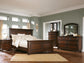 Porter California King Panel Bed with Mirrored Dresser Millennium® by Ashley